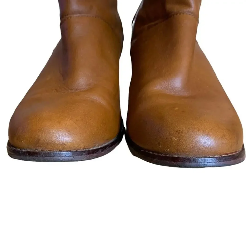 Toms Leila‎ booties shoes chestnut brown leather uppers ankle boots Size 7.5 - Picture 10 of 10